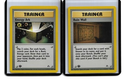 Nintendo Pokemon Energy Ark 75/75 Trainer 1st Edition Ruin Wall 74/75