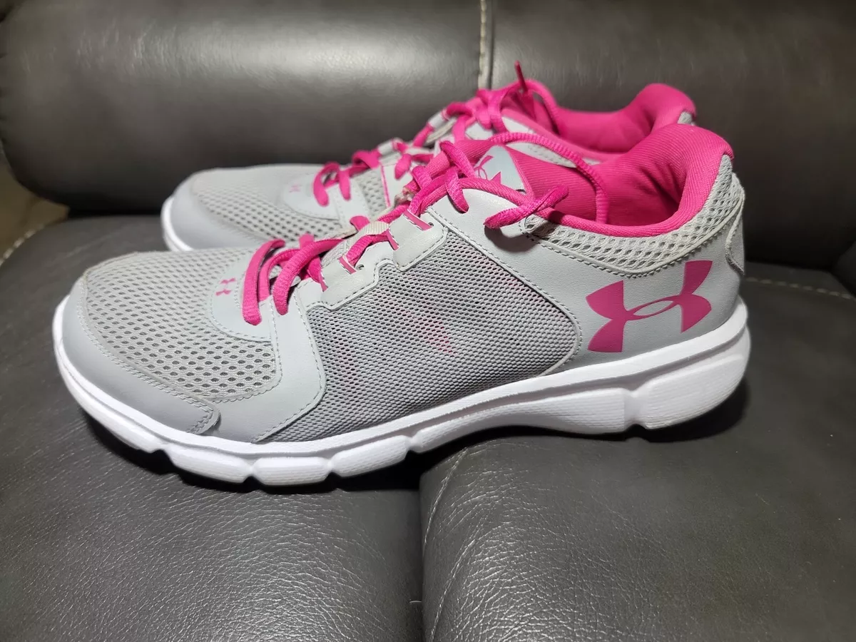 Under Armour Thrill 2 Women s Running Shoes Size 10 Gray Pink 1273956 942
