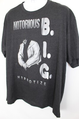 NOTORIOUS B.I.G. BIGGIE SMALLS HYPNOTIZE CHARCOAL S/S T-SHIRT SZ: 3XL 3X NWT