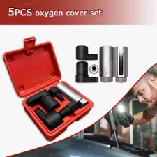 5Pcs Oxygen Sensor Socket Vacuum Wrench O2 M12 M18 Tool Renew Thread Chaser set
