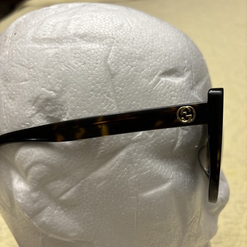 NUEVO EN CAJA Gafas de sol/estuche Gucci GG0325SA 002 57 19 150 ojo de gato caparazón de tortuga para damas - Imagen 3 de 10