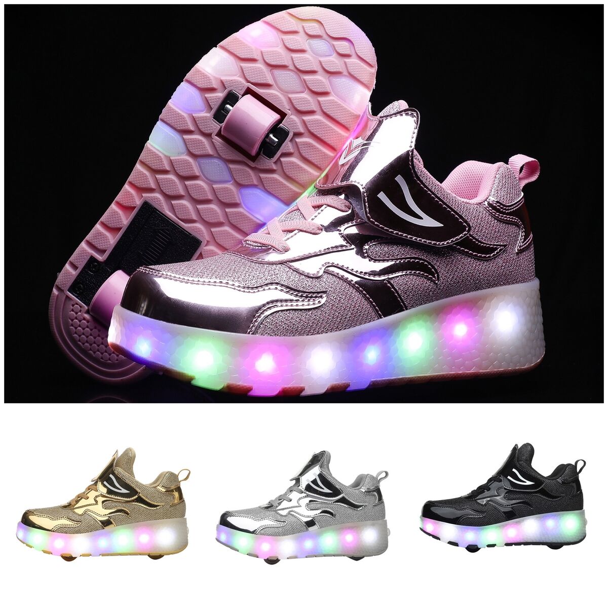 Adjustable Light Up Roller Skates For Kids - Indoor | Ubuy