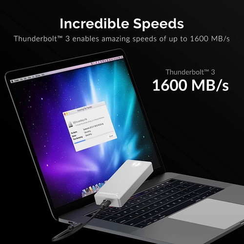 Sabrent Thunderbolt 3 Certified M.2 NVMe SSD Tool-Free Solid Aluminum Enclosure - Picture 2 of 9