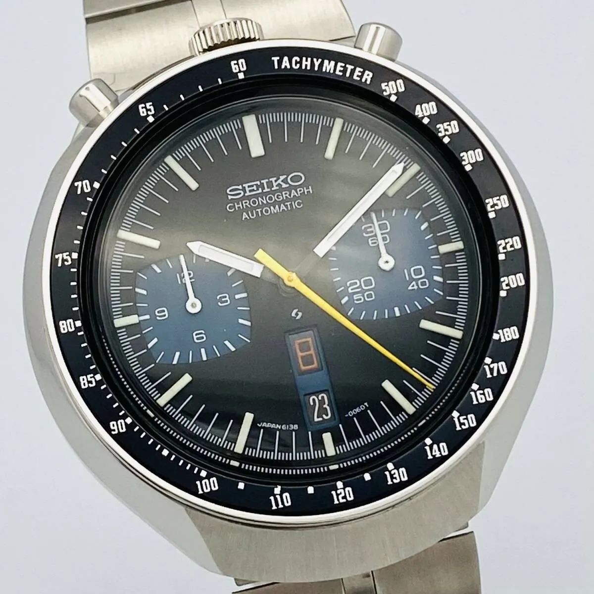 SEIKO 5 Sports Speed Timer Vintage 1970s 6138-0040 Chronograph Bullhead  Watch