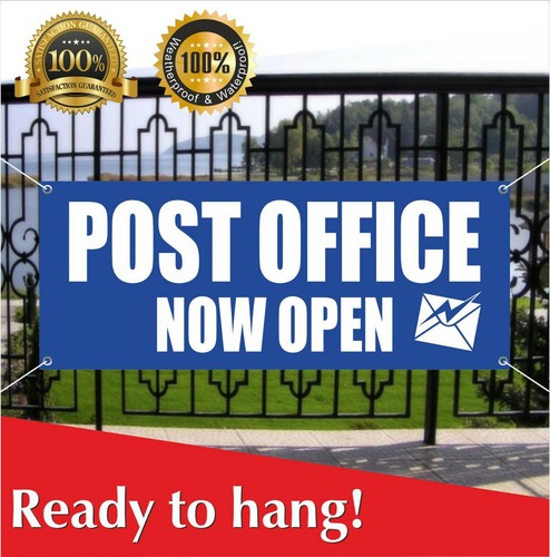 Post Office Now Open Banner Vinyl Mesh Banner Sign Grand Opening New Store Ebay