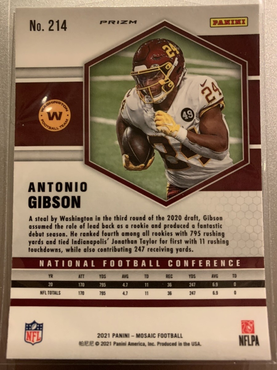 オレンジカード 2021 PANINI MOSAIC ANTONIO GIBSON ORANGE REACTIVE PRIZM NFC