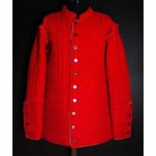 Armour Thick Padded Red Medieval Gambeson Play Movies Theater Custome Sca