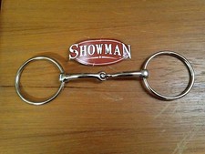 New Showman 3 1/2  Broken Snaffle Loose O Ring Oring Bit Small Pony MINI Horse