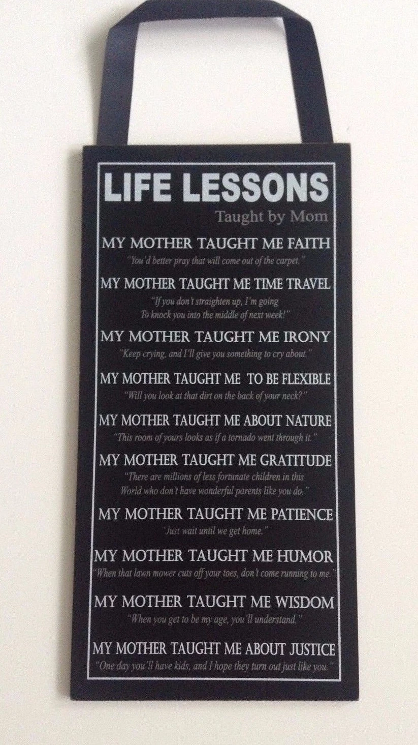 Adams & Co. Life Lessons Hanging Sign