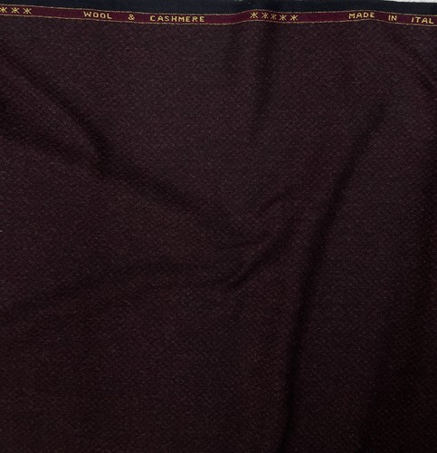 Burgundy Red ERMENEGILDO ZEGNA Jacket Fabric Cashmere Wool TROFEO Twill 1.10 m - Picture 6 of 17