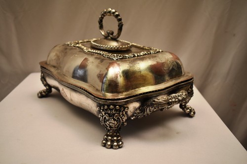Antique Junagadh Royal Silver-Plated Serving dish Bowl Entrée dish Ornate Design - Picture 6 of 22