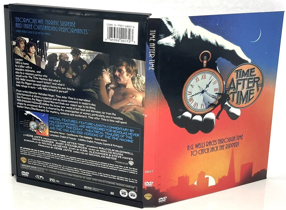 Time After Time (DVD, 1979, H.G. Wells, Malcolm McDowell, Mary Steenburgen, OOP) - Image 3 of 4