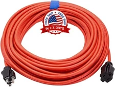Cable De Extension Para Interiores Y Exteriores 50 Pies Impermeable Calibre 16/3