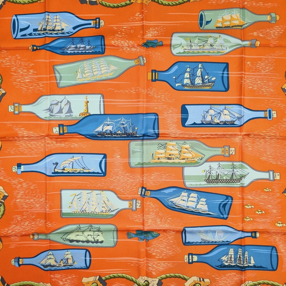 【HERMES】vintage pierce RARE VINTAGE HERMES Silk Scarf 