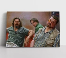 THE BIG LEBOWSKI Framed Canvas Wall Art Painting Print Movie Decor The Dude