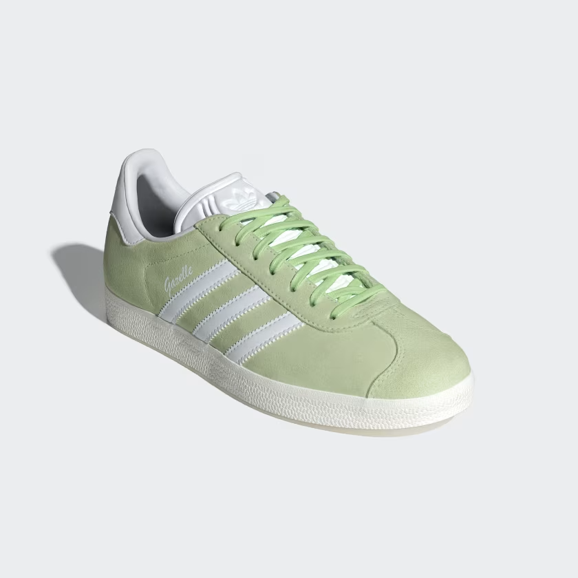 adidas Gazelle ホワイト/グリーン 23.5 adidas Originals Gazelle in Light Green and White UK Size