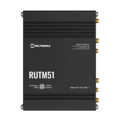 Teltonika RUTM51 5G/4G LTE Industrial Router Dual SIM 5xGigabit LAN Wi-Fi 5