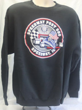 Indianapolis Motor Speedway Indy 500 Vintage Racing Sweatshirt Black Size Large