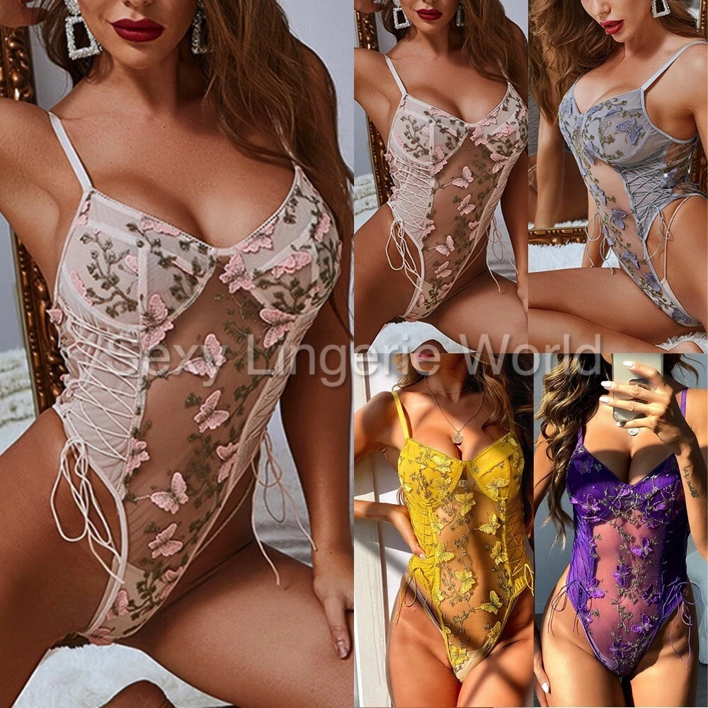 Supreme Lingerie Sexy Body Bas Body Broderie Teddy Sous Vêtements Monokini