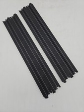 Pair 2 pc - Auto World Black 15" Straight HO Slot Car Track Tracks h0045 