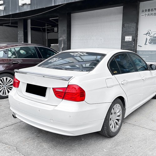 Rear Trunk Spoiler Lip Wing For BMW 3 Series E90 2005-2012 4DR Carbon Fiber Look - Picture 10 of 11