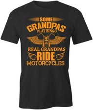REAL GRANDPAS RIDE MOTORCYCLES TShirt Tee Short-Sleeved Cotton S1BSA211