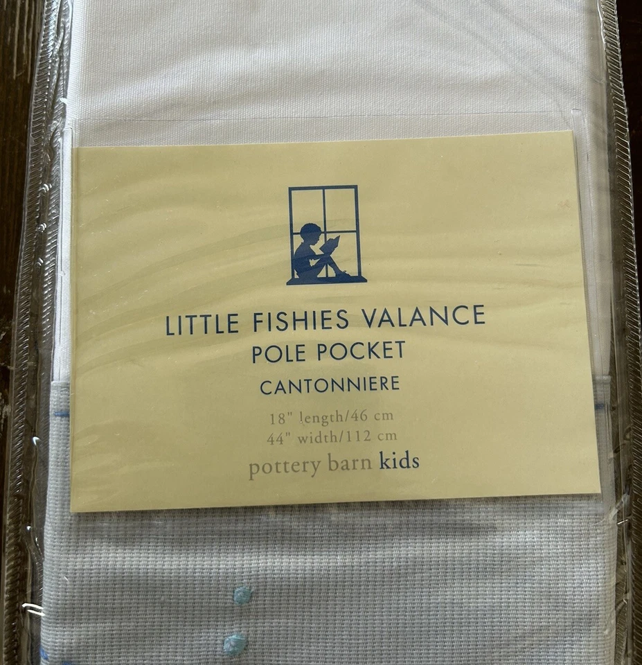 Nueva cenefa de bolsillo de poste POTTERY BARN KIDS 18” X 44” LITTLE FISHIES peces vida marina Foto 3 de 4