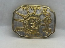 Vintage 100 Years of Liberty 1886-1986 Belt Buckle Statue of Liberty