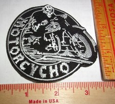 Motorcycho patch vintage skeleton motorcycle ...