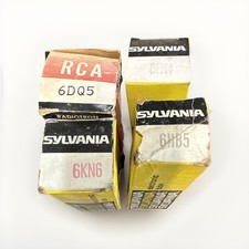 Lot Of 4 Vintage Sylvania 6HB5 6KN6 6EN4 RCA 6DQ5 Vacuum Tubes - Estate Find