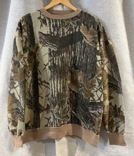 Vintage Realtree Camo Sweatshirt Mens Crew Neck Sweater Y2K 2000s Baggy Adult