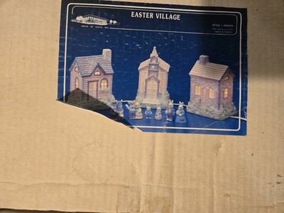 House Of Lloyd Easter Village Set New In Box