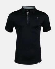 Primo Golf Black Polo Shirt Performance Stretch Micah Morris Golf Size M NWT