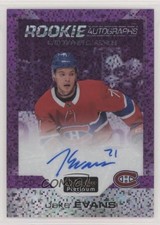 2020-21 O-Pee-Chee Platinum Rookie Auto Violet Pixels Jake Evans #R-JE Auto 0zu
