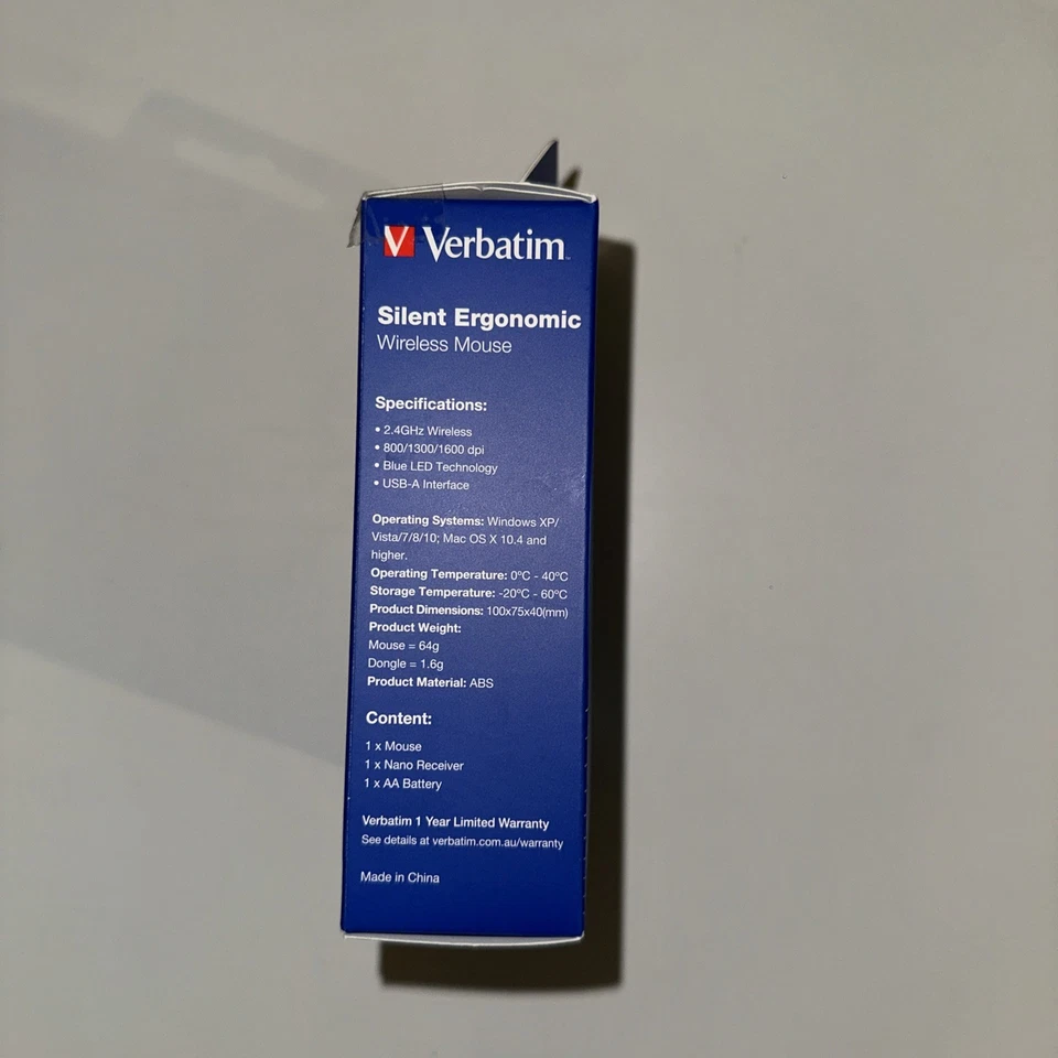 Verbatim Silent Ergonomic Wireless LED Mouse Graphite - Image 3 of 4