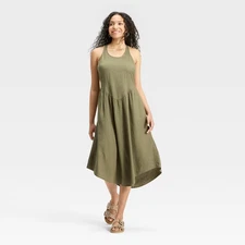 Women's Drop Waist Midi A-Line Dress - Universal Thread