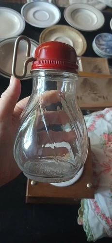 Vintage FEDERAL TOOL CORP Chicago Nut Cheese Chopper Grinder Glass Jar Turn Key