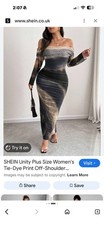 Shein Unity Plus Size Women’s The-Dye Maxi Off Shoulder Dress