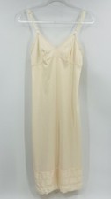 Vintage Lorraine Full Slip Size Tall 32 Nylon Lace Trim Made USA