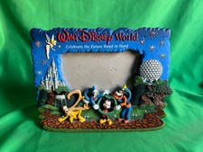 New Walt Disney World 2000 4x6 3D Photo Frame Pluto Donald Mickey Goofy Vintage