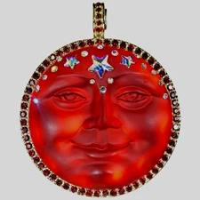 KIRKS FOLLY Venus 50mm  Seaview Moon   Magnetic Enhancer goldtone /  RED
