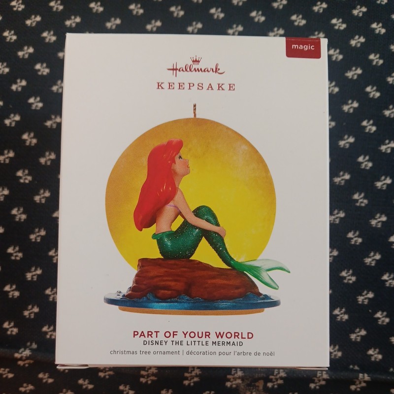Hallmark Keepsake 2019 PART OF YOUR WORLD The Little Mermaid, CHRISTMAS ORNAMENT