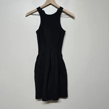 Lululemon Black Here To There Stretch Pleated Fit & Flare Dress Size 2/4 (?)