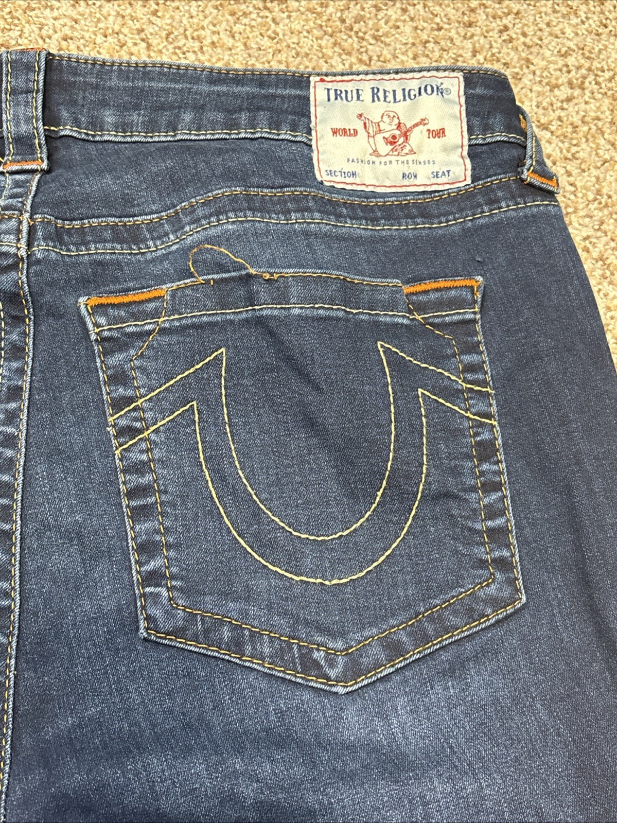 True Religion Women's Jennie Curvy Mid Rise Skinny Jeans Size 34 X 27.5 - View 16