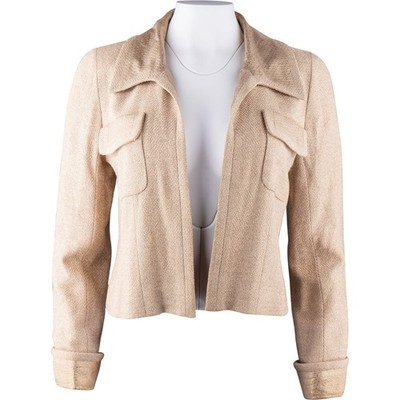 Chanel Golden Glitter Tweed Jacket (DE34 / FR36) Coco CC Jacke