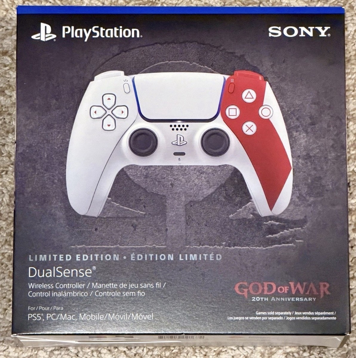 DualSense God of War Controller Playstation Wireless 20th