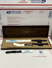 Cutco brown Handle Cut Co. Knife Kitchen Set Carving Steak Vintage Fast Shipping