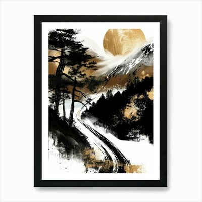 Asian Landscape 6 Art Print Framed Wall Art Poster Canvas Print Picture