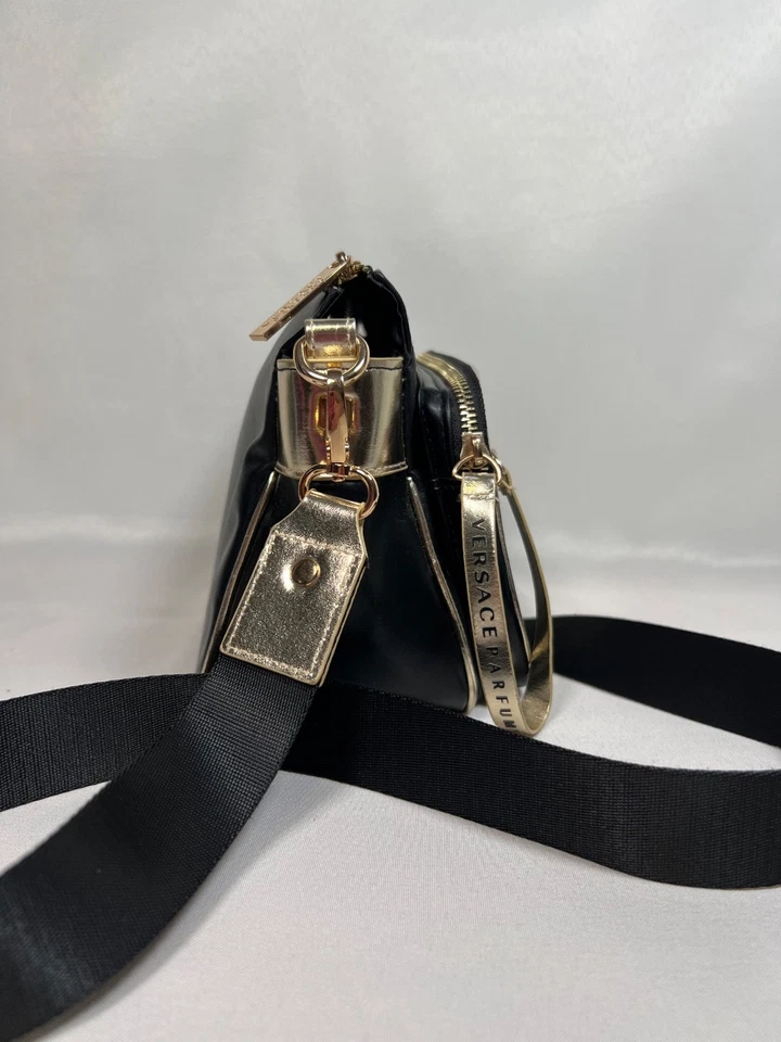 Bolsa Versace Parfums couro sintético - Preto, dourado - Imagem 3 de 4