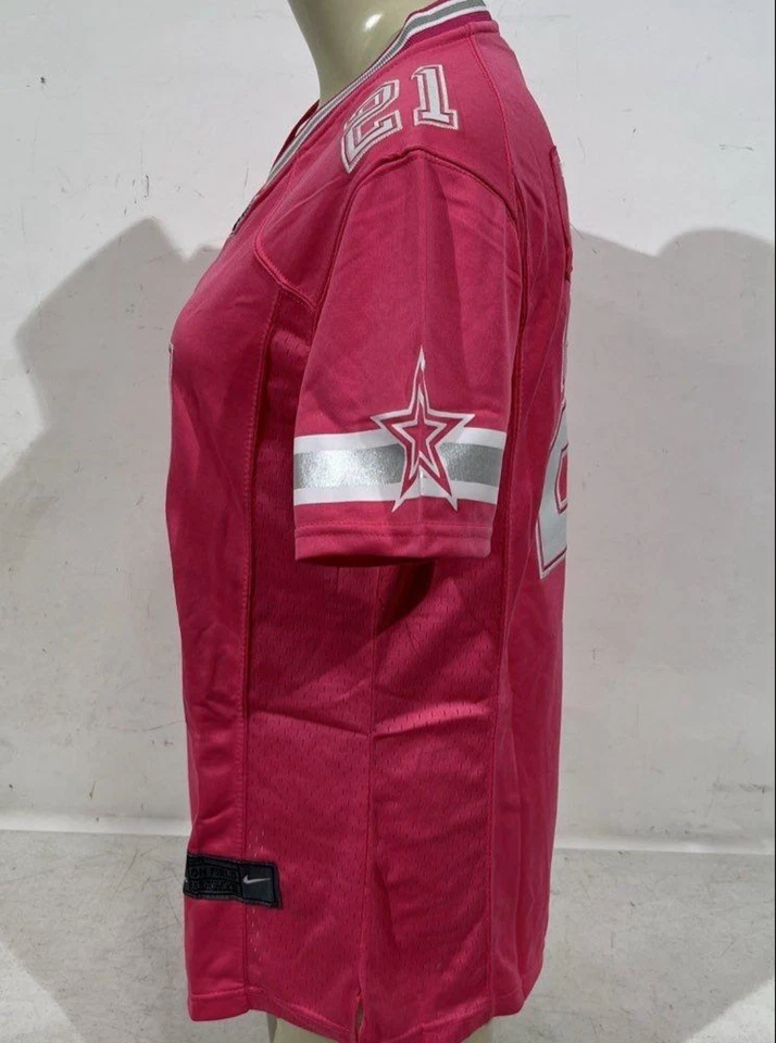 Camiseta Feminina Ezekiel Elliott Dallas Cowboys #21 Rosa Tamanho Extra Grande Nova Com Etiqueta - Imagem 3 de 4